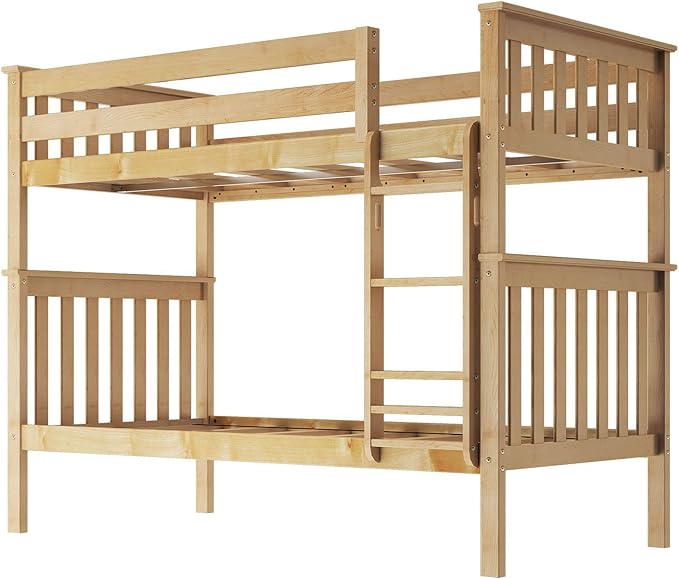 Max & Lily Bunk Bed Twin over Twin, Solid Wood Bunk Bed Frame - Image 5