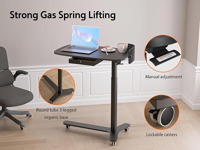 Rolling Adjustable Height Desk - Image 9