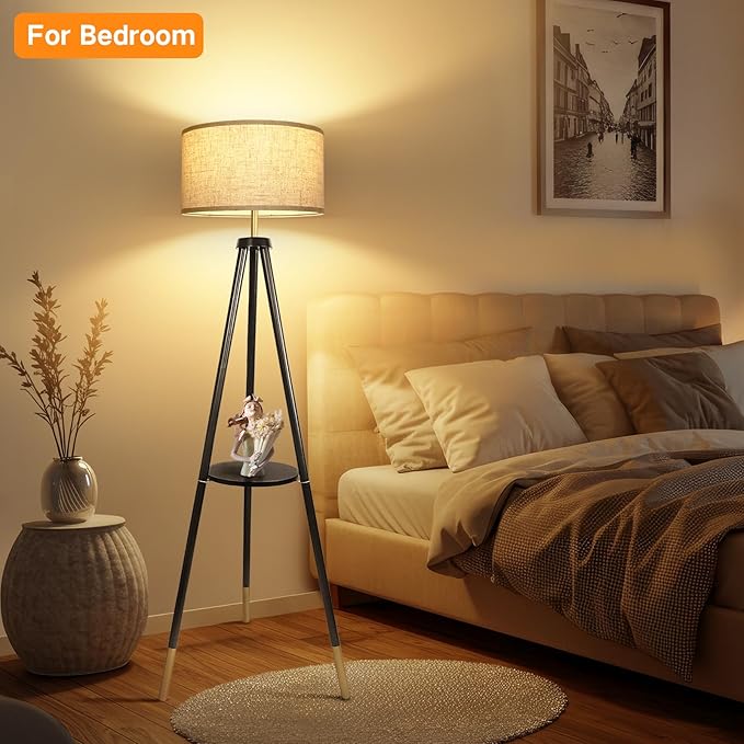 OUTON Wood Tripod Floor Lamp - Image 9