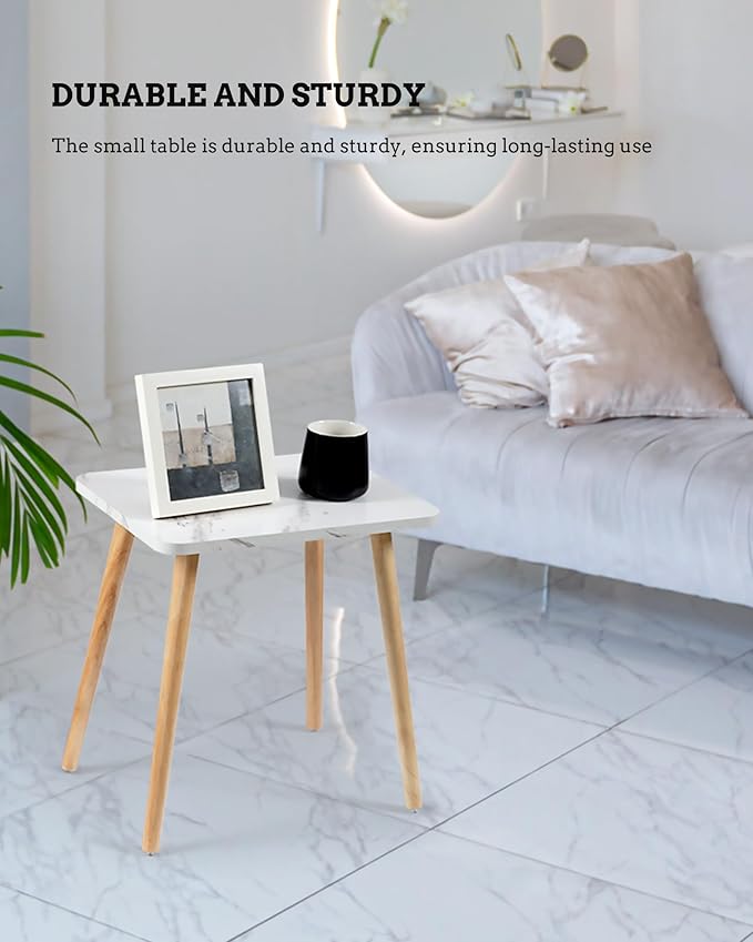 FORAOFUR End Table Set of 2, Modern Wooden Side Table - Image 6