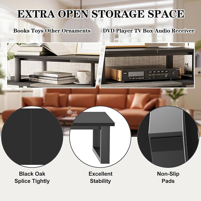 aboxoo 47" TV Riser for 32-60 inch TV, TV Riser Stand Shelf, Tabletop TV Stand - Image 4