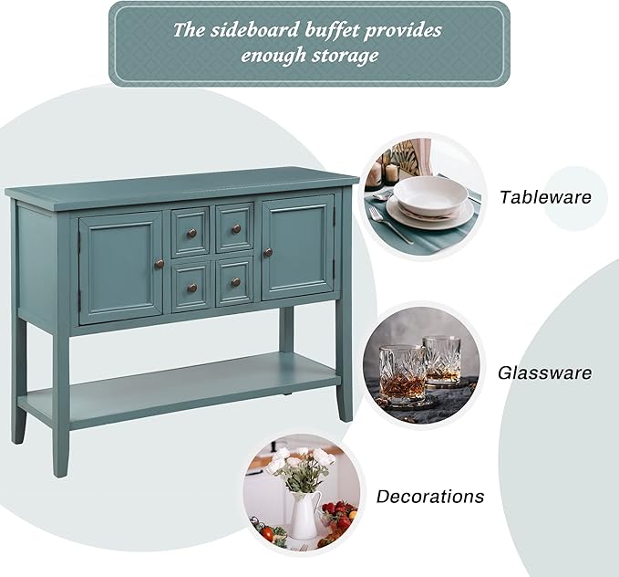 Merax Wood Farmhouse Buffet Table - Image 8