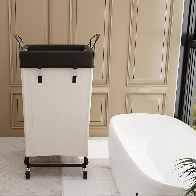 FLYBOX Laundry Hamper with Wheels, 160L Clothes Large Laundry Basket with Steel - Image 6