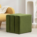 ONEVOG 18" Large Square Ottoman Foot Rest, Olive Green Velvet Fabric by ONEVOG