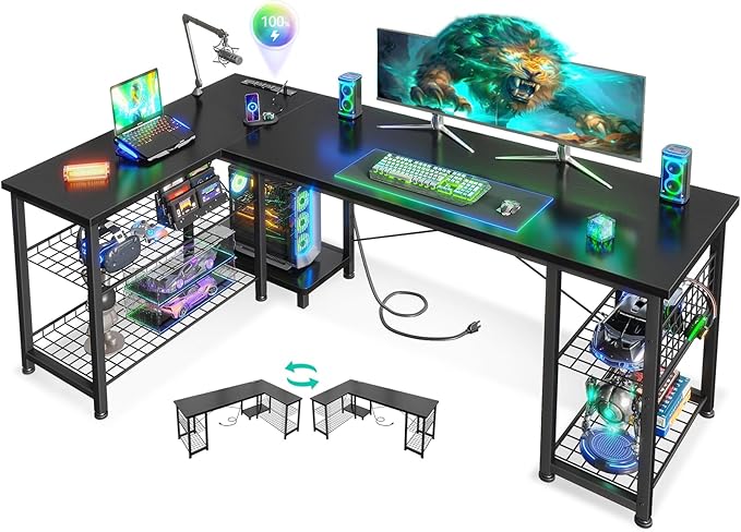 Casaottima 59 Inch L Shaped Gaming Desk - Image 9