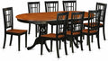 East West Furniture PLNI9-BCH-W 9 Piece Dining Table Set Includes an Oval by EastWestFurniture
