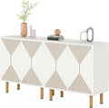 LITTLE TREE White Sideboard Buffet Cabinet, Modern Sideboard Cabinet by LITTLETREE