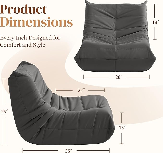 Bean Bag Chair, Fireside Chair Bean Bag Sofa - Image 2