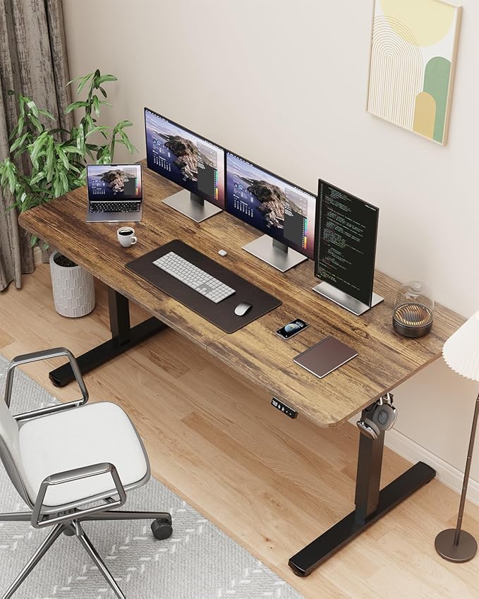 Standing Desk, Large Height Adjustable Electric Stand up Desk, 55 x 24 Inches - Image 2