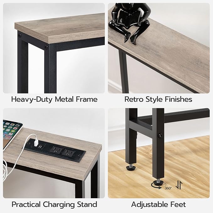 HOOBRO 2 Pack 47.2" Narrow Console Table - Image 7