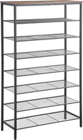8-Tier Shoe Rack Organizer, Metal Mesh Shoe Storage Shelf, by HQXING