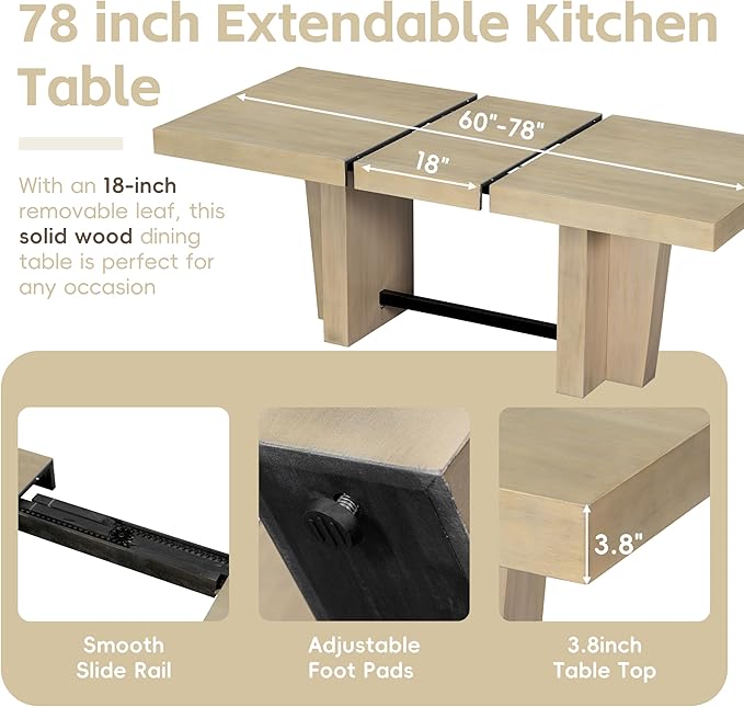 Ball & Cast 6 Piece Farmhouse Dining Table Set - Image 5