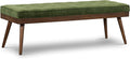 POLY & BARK Luca Bench in Distressed Green Velvet by POLYBARK