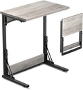 Tatub 24" Folding C Shaped End Table, Small Sofa Side Laptop Desk, Couch TV by Tatub