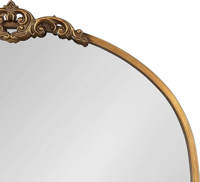 Kate and Laurel Myrcelle Traditional Arched Mirror; 25 x 33; Gold; Decorative - Image 8
