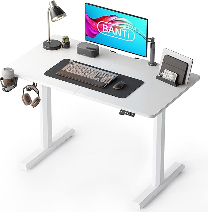 BANTI 44"x24" Standing Desk, Electric Stand up Height Adjustable Home Office by Bantifurniture