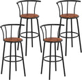 VECELO Bar Stools Set of 4, Swivel Counter Barstools by VECELO