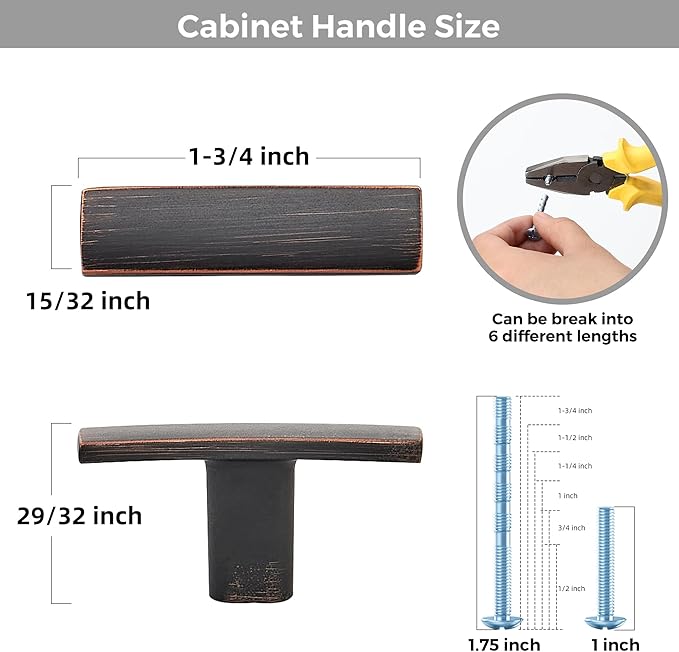 25 Pack Cabinet Handles Single Hole - Image 3