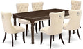 East West Furniture DODA7-MAH-32 7 Piece Dinette Set Includes a Rectangle by EastWestFurniture