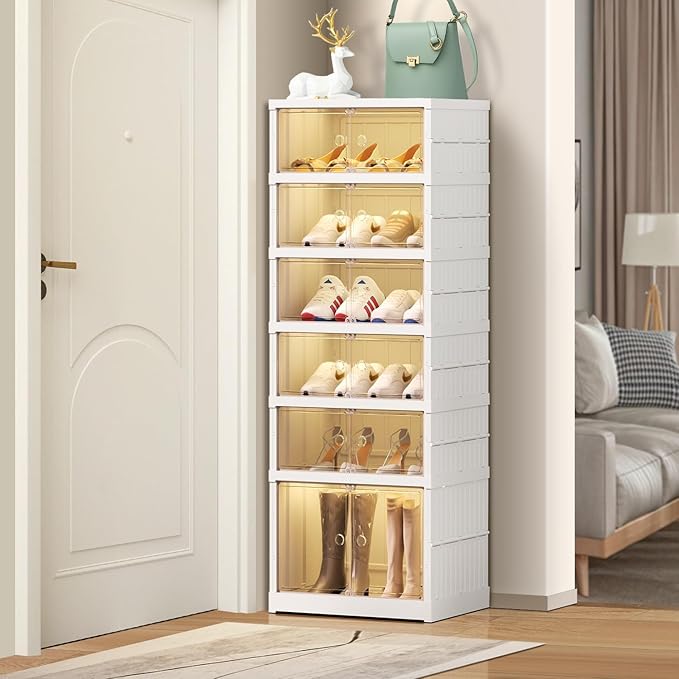 6 Tier Foldable Shoe Rack Organizer - Image 2