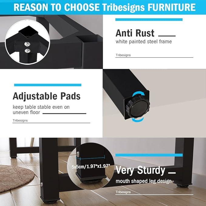 Tribesigns Computer Desk, 47 inch Modern Simple Office Desk Computer Table - Image 6