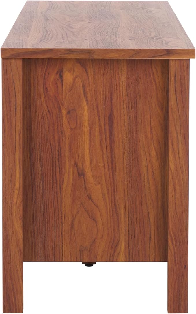 SAFAVIEH Evane TV Stand for up to 65" Flatscreen – Walnut & Natural, 2 Doors - Image 5