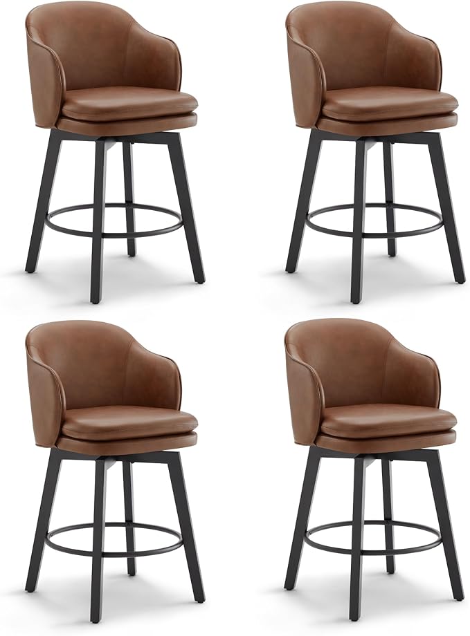 Counter Height Barstools 26 inch Upholstered Swivel Bar Stools by Kislot