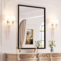 WEER Black Framed Mirror, 28X36 Inch Matte Black Wall Mirror by WEER