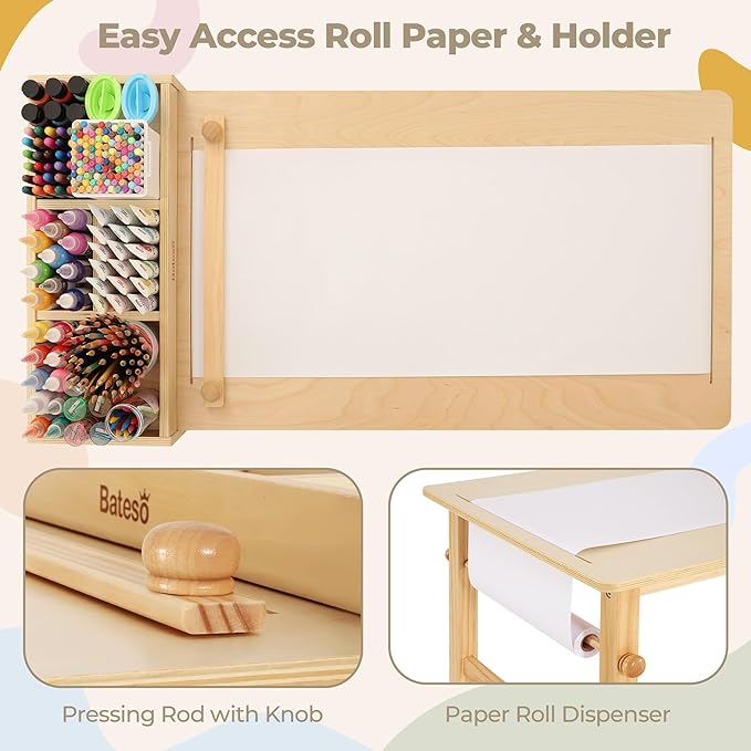 Kids Art Table and 2 Chairs Set - Image 3