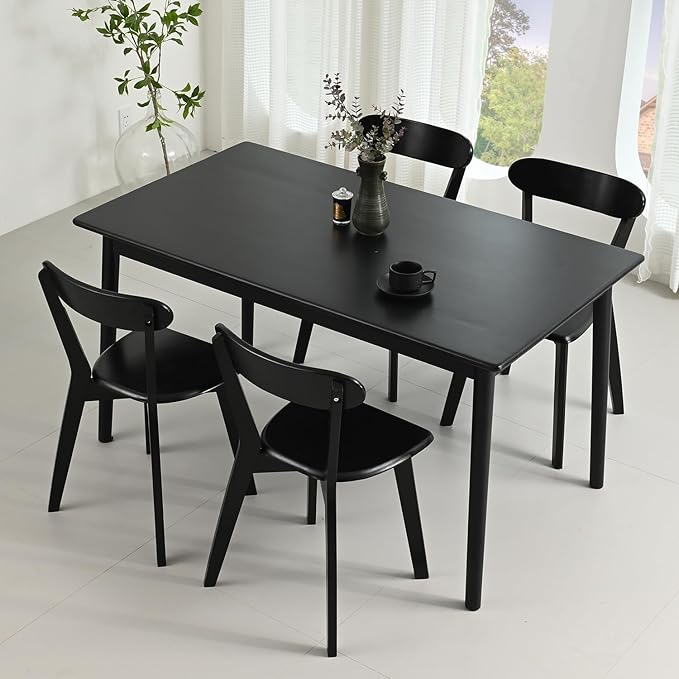 DELAVIN 59" Large Solid Wood Dining Table by DELAVIN