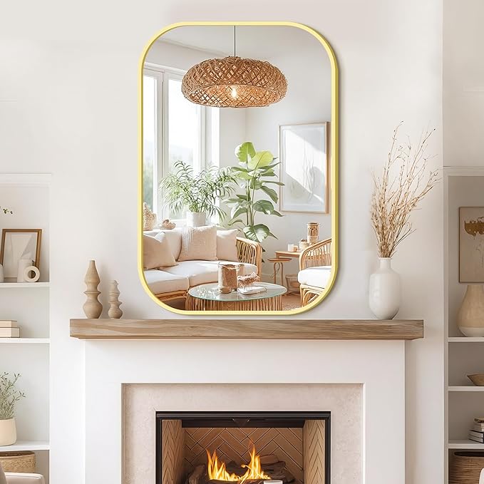 Bathroom Mirrors for Over Sink, 26x38 Gold Vanity Mirror for Bathroom Sink - Image 7