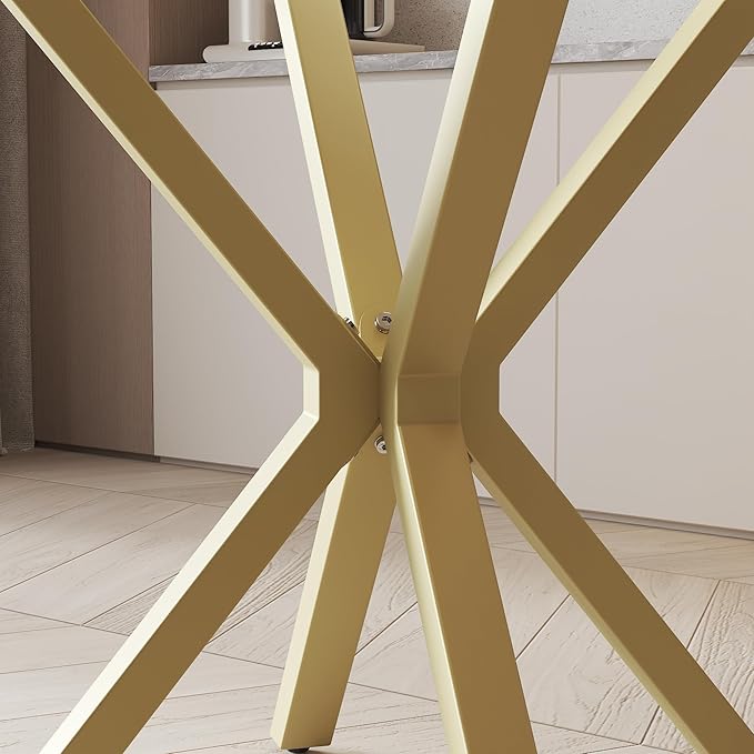 Tempered Glass Dining Table for 2-4, 36 Inch Round Kitchen Table - Image 5