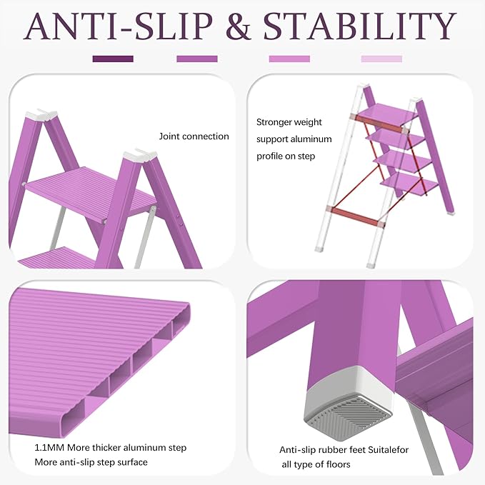 4 Step Lightweight Folding Ladder - Image 2