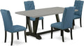 East West Furniture V697EL121-5 5 Piece Dinette Set Includes a Rectangle Dining by EastWestFurniture