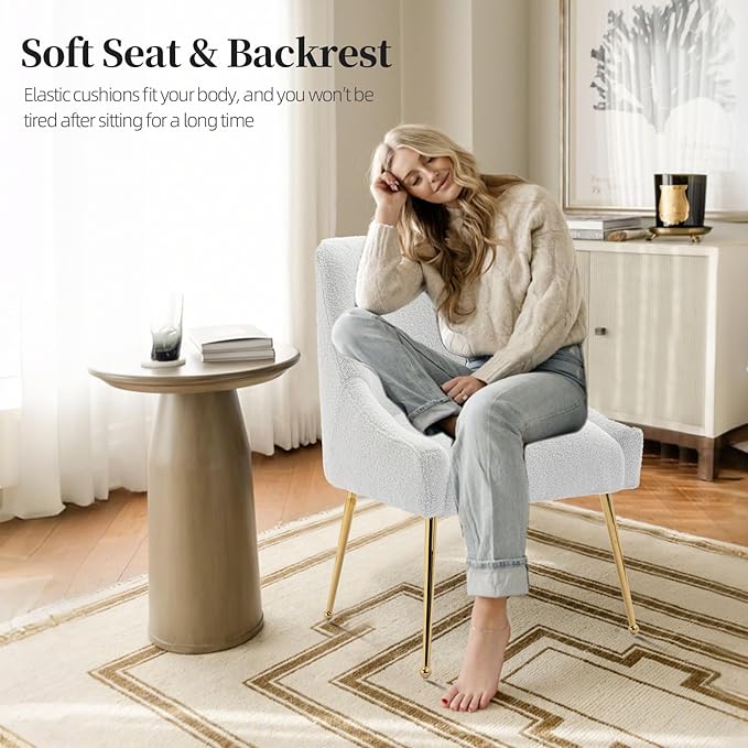 Modern Velvet Dining Chairs Set of 2, Contemporary Upholstered Furniture - Image 4