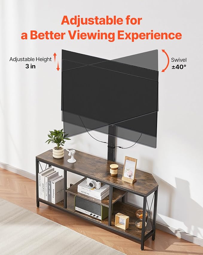 VEVOR 45" TV Stand with Mount for up to 75 in TVs, Entertainment Center with - Image 6