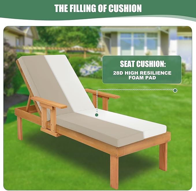 Chaise Lounge Cushions Outdoor - Image 3