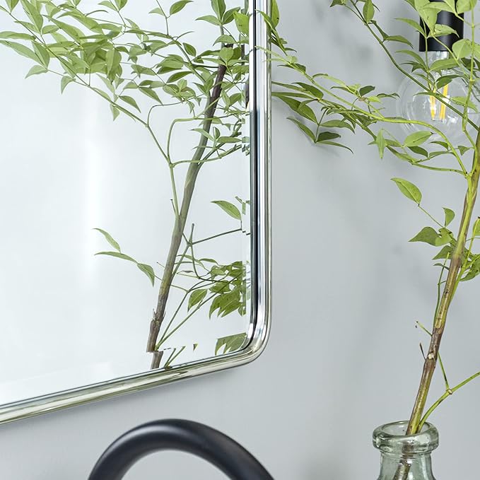 TEHOME 20x30'' Chrome Pivot Mirror Rectangle Bathroom Vanity Mirror Chrome - Image 6