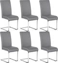 Yaheetech Dining Chairs Set of 6 Modern Faux Leather Upholstered Dining Room by Yaheetech
