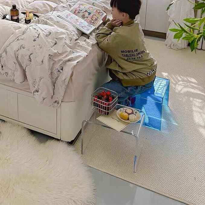 Acrylic Kids' Step Stool – Clear Small Footstool - Image 6