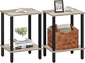 TUTOTAK End Table, Side Table, Nightstand, 2-Tier Storage Shelf, Sofa Table by WelcometotheTUTOTAKHome