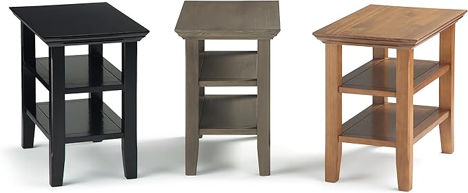 SIMPLIHOME Acadian 14-inch Wide Solid Wood Narrow End Table in Black, - Image 14