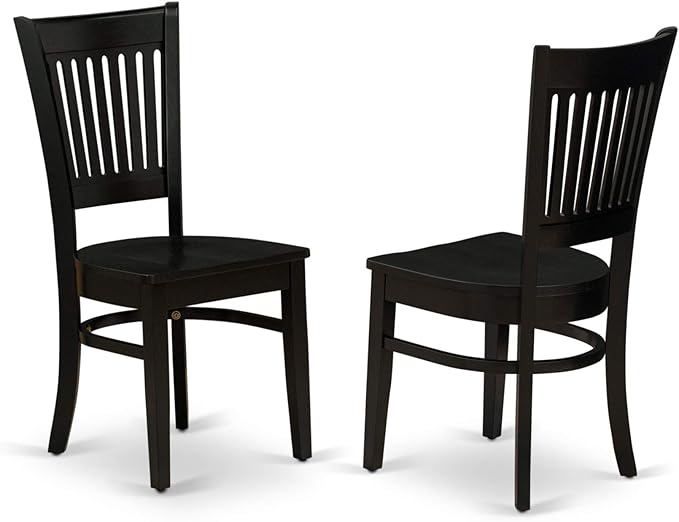 East West Furniture LGVA7-BLK-W 7 Piece Kitchen Table & Chairs Set Consist of a - Image 4