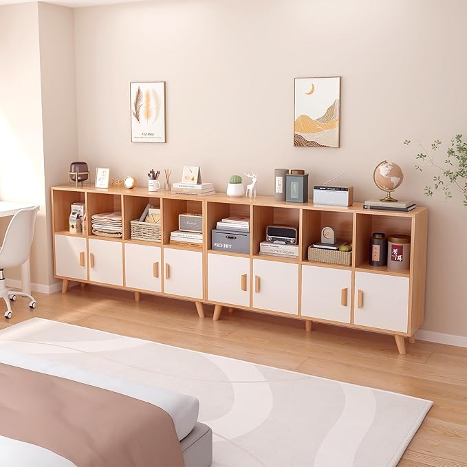 Cubby Shelf Bookcase with Doors - Image 7