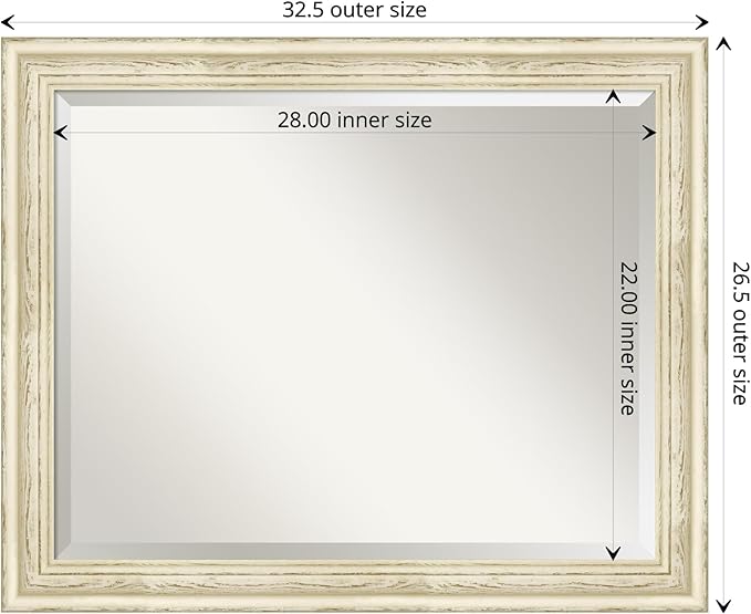 Amanti Art White Bathroom Mirror - Image 5