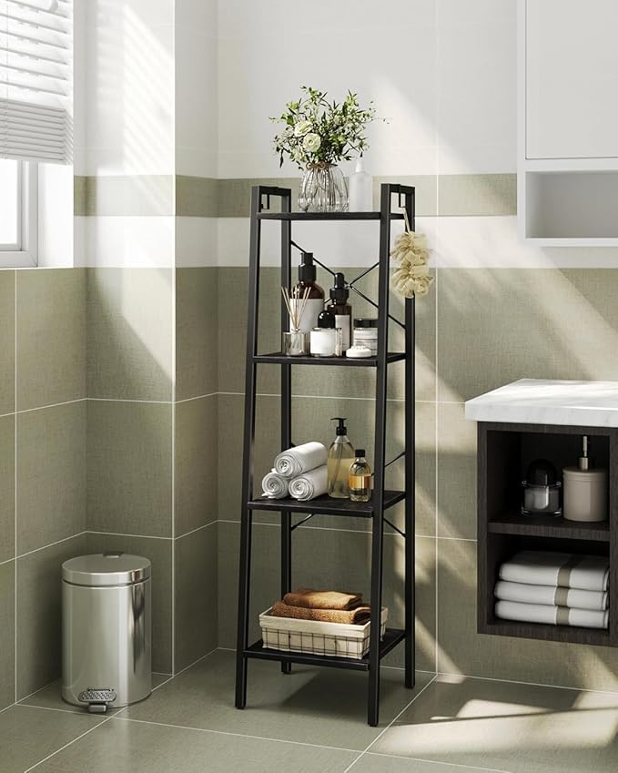 Ladder Shelf, Bookshelf Bookcase, Freestanding Corner Storage Shelve - Image 4