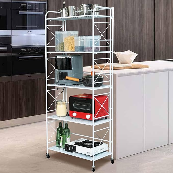 Foldable 3-Tier Metal Shelf - Image 6
