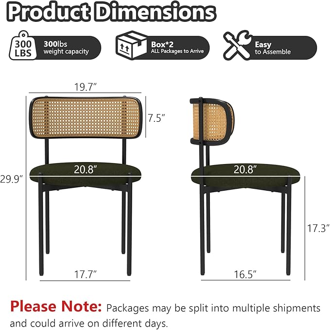 Mid Century Modern Dining Chairs Set of 2 - Image 5