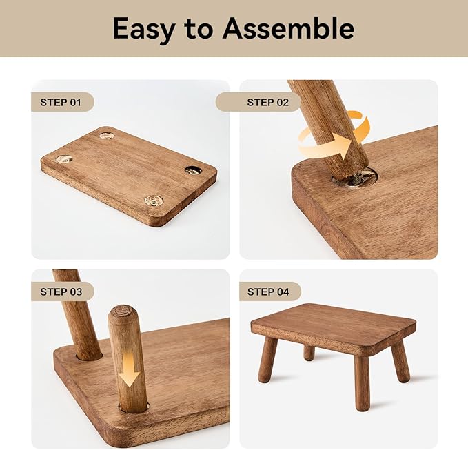 Wooden Step Stool Anti-Slip Step Stools - Image 7