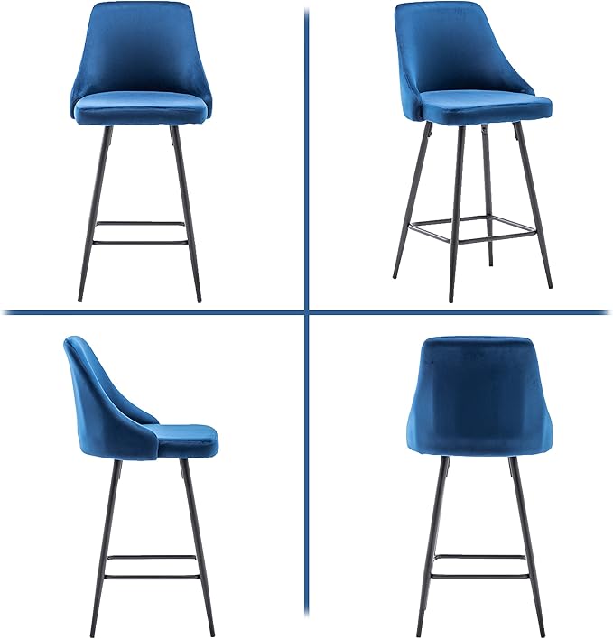 BTEXPERT Set of 2, Premium upholstered Dining 25" Seat Height, High Back Count - Image 4